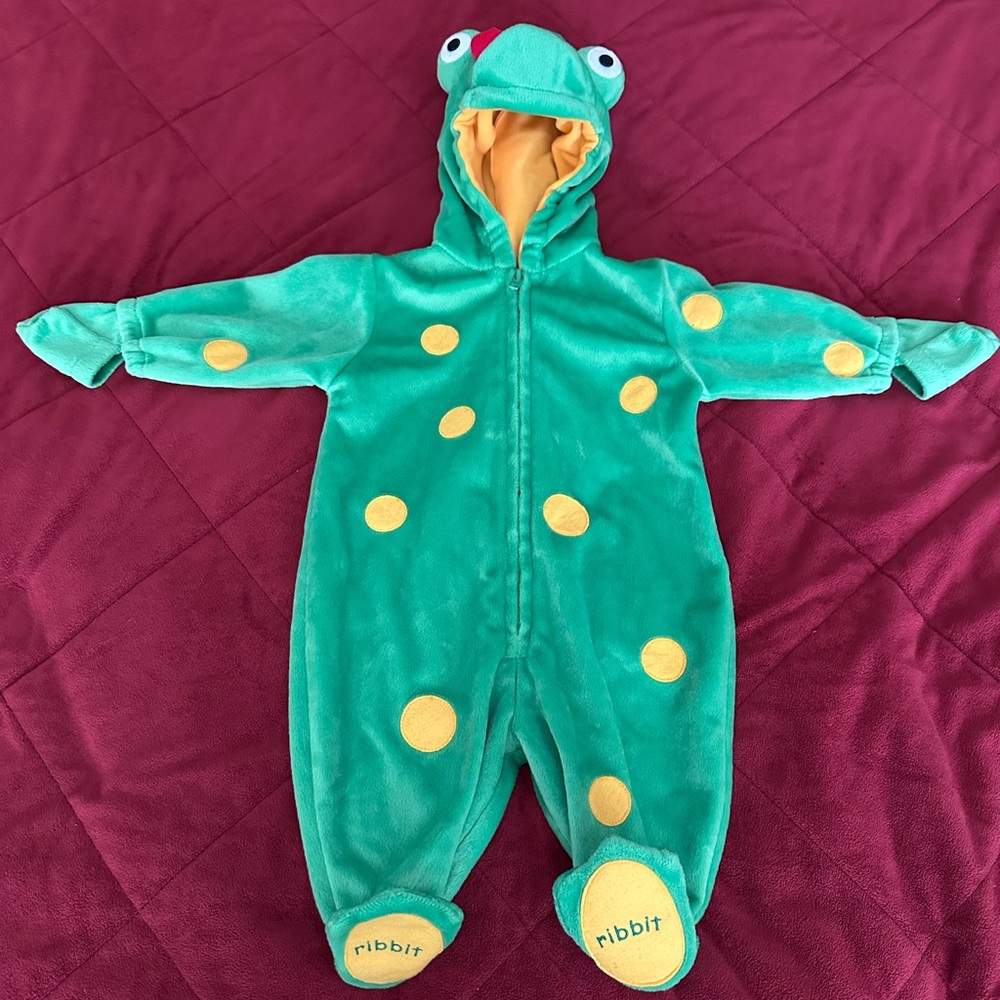 Miniwear Green Frog Costume with Yellow Spots